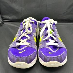 Nike Fitsole purple yellow women size 9 walking workout sneakers